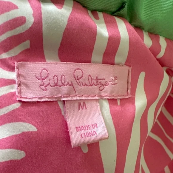 Lilly Pulitzer Vibrant Lime  Green Quilted Vest - Picture 5 of 7